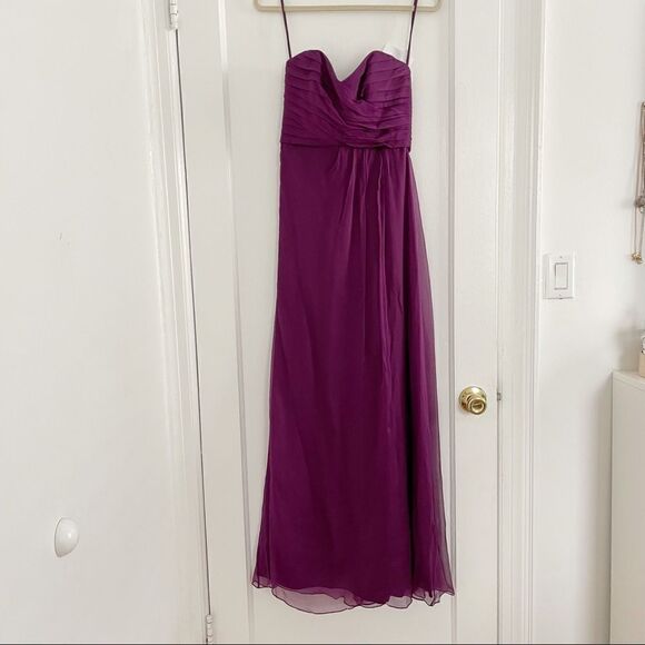 NWT Amsale Strapless Gown in Silk sz 4 - Picture 3 of 7